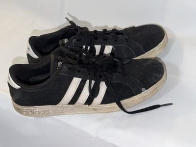 adidas Men's Casual Sneaker Black White Logo Lace Up Solid Round Toe US 6.5 - Thumbnail 3