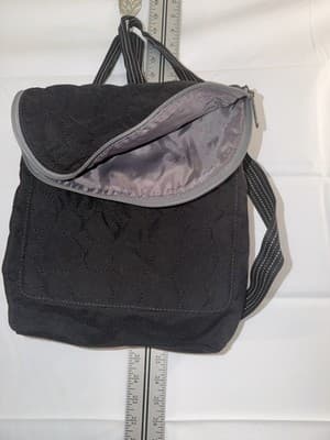 Thirty-OneBlack Quilted Shoulder Bag Polka Dot Adjustable Strap Zipper Closure - Image 1