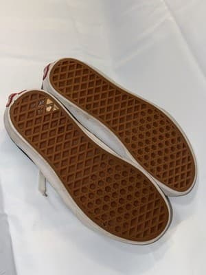 Vans Canvas Lace Up Black Men's Casual Shoe US 4 White Logo 721565 - Thumbnail 4