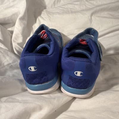 Champion Boys Athletic Shoes Blue Breathable Hook & Loop Lace US Size 10.5 - Thumbnail 4