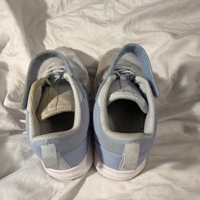 Nike Unisex Kids Light Blue White Sneakers US 13C AR4131-401 Hook & Loop - Thumbnail 4