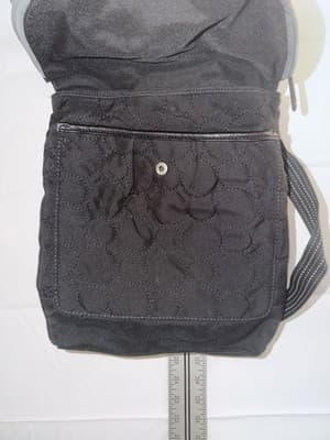 Thirty-OneBlack Quilted Shoulder Bag Polka Dot Adjustable Strap Zipper Closure - Thumbnail 2