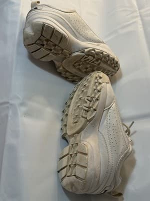 FILA White Lace Up Low Top Athletic Sneakers for Men - Thumbnail 4