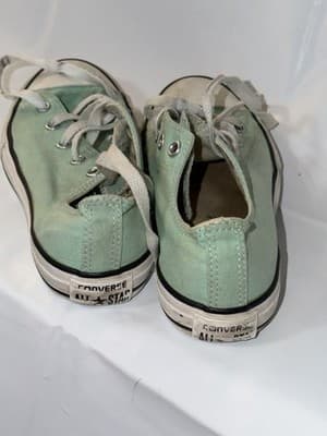 Converse All Star Low Top Green Canvas Women's Athletic Sneakers 336565F - Thumbnail 3