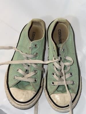 Converse All Star Unisex Kids Green White Sneakers US 12 EU 29 UK 11.5 336565F - Thumbnail 2