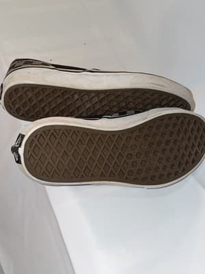 Vans Classic Slip-On Checkerboard Men's Casual Shoe Black Gray US 23 - Thumbnail 4