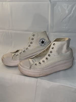 Converse Chuck Taylor All Star Move High Top White Ivory Women's 568498C - Thumbnail 2