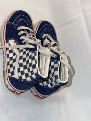 Converse All Star Vans SK8-Hi Unisex Kids Mint Green Blue Sneakers US 3 Lace Up - Thumbnail 4