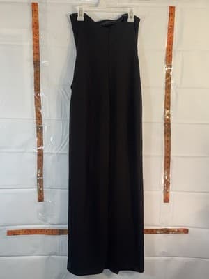 Lulus Black Strapless Ruffle Long Gown Dress Sleeveless Size XS - Thumbnail 2