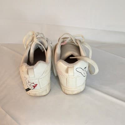 Disney Minnie Mouse Girls' White Sneakers Bow Logo Lace Up Size 2 - Thumbnail 3