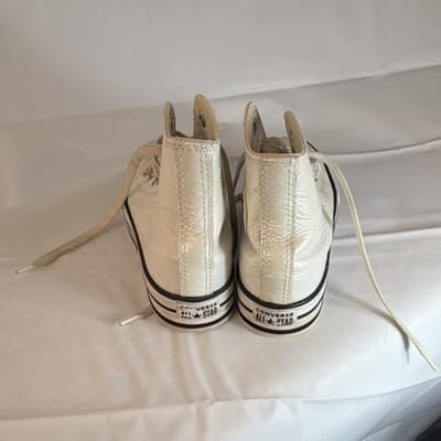 Converse All Star White Leather High Top Men's Sneaker US 3 Casual Shoe - Thumbnail 4