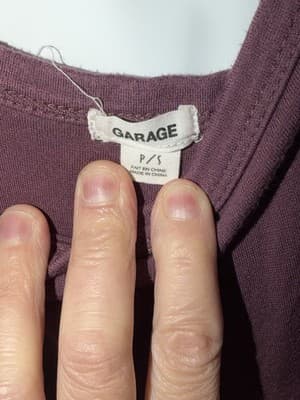 Garage Purple Knit Slip Dress Midi Scoop Neck Strappy Sleeveless P/S - Thumbnail 3