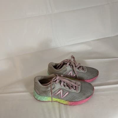 New Balance Girls' Comfort Breathable Sneakers Gray Pink Multicolor US 10.5 - Thumbnail 3