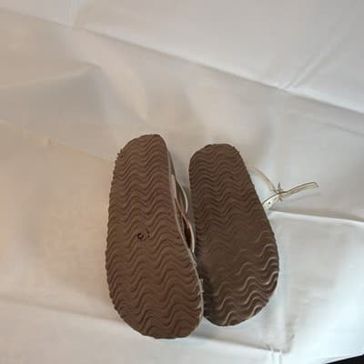 Steve Madden Metallic Strappy Sandals Rose Gold Silver Women's Size 13 - Thumbnail 4