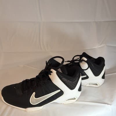 Nike High Top Black White Lace Up Athletic Basketball Sneakers for Men - Thumbnail 4