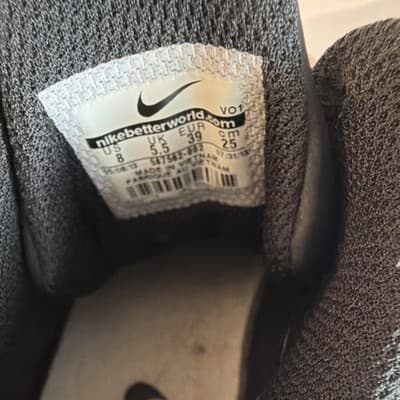 Nike High Top Black White Lace Up Athletic Basketball Sneakers for Men - Thumbnail 6