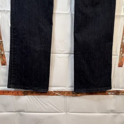 Ann Taylor Curvy Fit Straight Jeans Dark Blue Denim Stretch Petite Women - Thumbnail 3