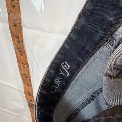 Ann Taylor Curvy Fit Straight Jeans Dark Blue Denim Stretch Petite Women - Thumbnail 5