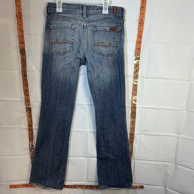 7 For All Mankind Bootcut Jeans Blue Denim Stretch Regular Fit Women - Thumbnail 7