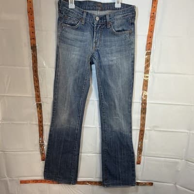 7 For All Mankind Bootcut Jeans Blue Denim Stretch Regular Fit Women