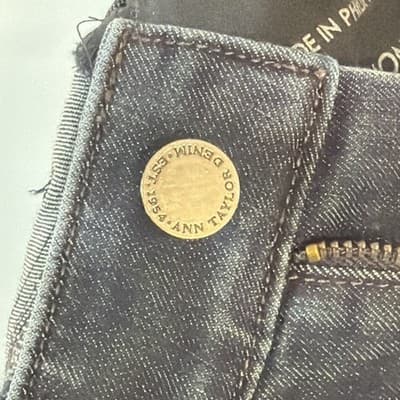 Ann Taylor Curvy Fit Straight Jeans Dark Blue Denim Stretch Petite Women - Thumbnail 6