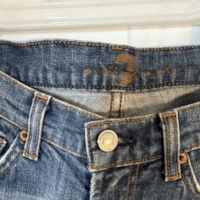 7 For All Mankind Bootcut Jeans Blue Denim Stretch Regular Fit Women - Thumbnail 3