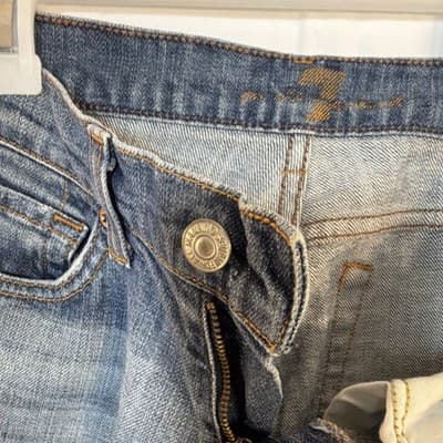 7 For All Mankind Bootcut Jeans Blue Denim Stretch Regular Fit Women - Thumbnail 6