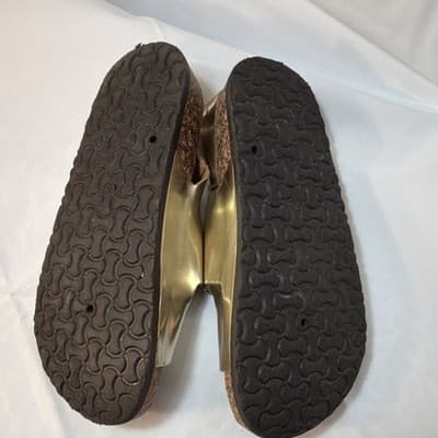 Miller Girl Girls Gold Buckle Adjustable Strap Flat Closed Toe Sandals Casual - Thumbnail 4