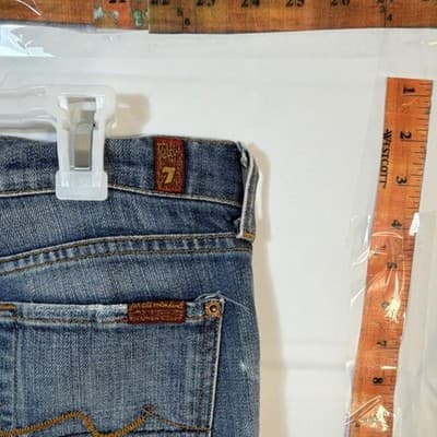 7 For All Mankind Bootcut Jeans Blue Denim Stretch Regular Fit Women - Thumbnail 8