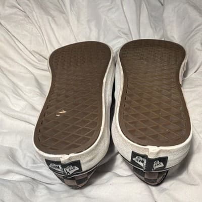 Vans Classic Slip-On Checkerboard Men's Casual Shoe Black Gray US 7.5 - Thumbnail 5