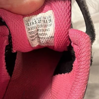 Skechers Girls Black Pink Striped Sneakers US Size 10.5 Hook & Loop Comfort Flat - Thumbnail 3