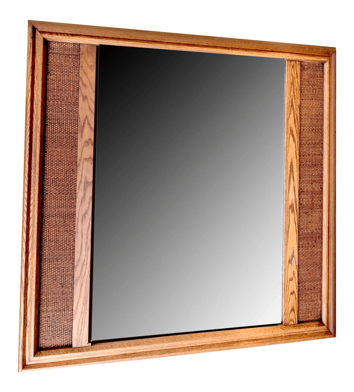 Monumental Mid-Century Modern Russel White for Conant Ball Solid Maple Framed Wall Mirror - Thumbnail 2