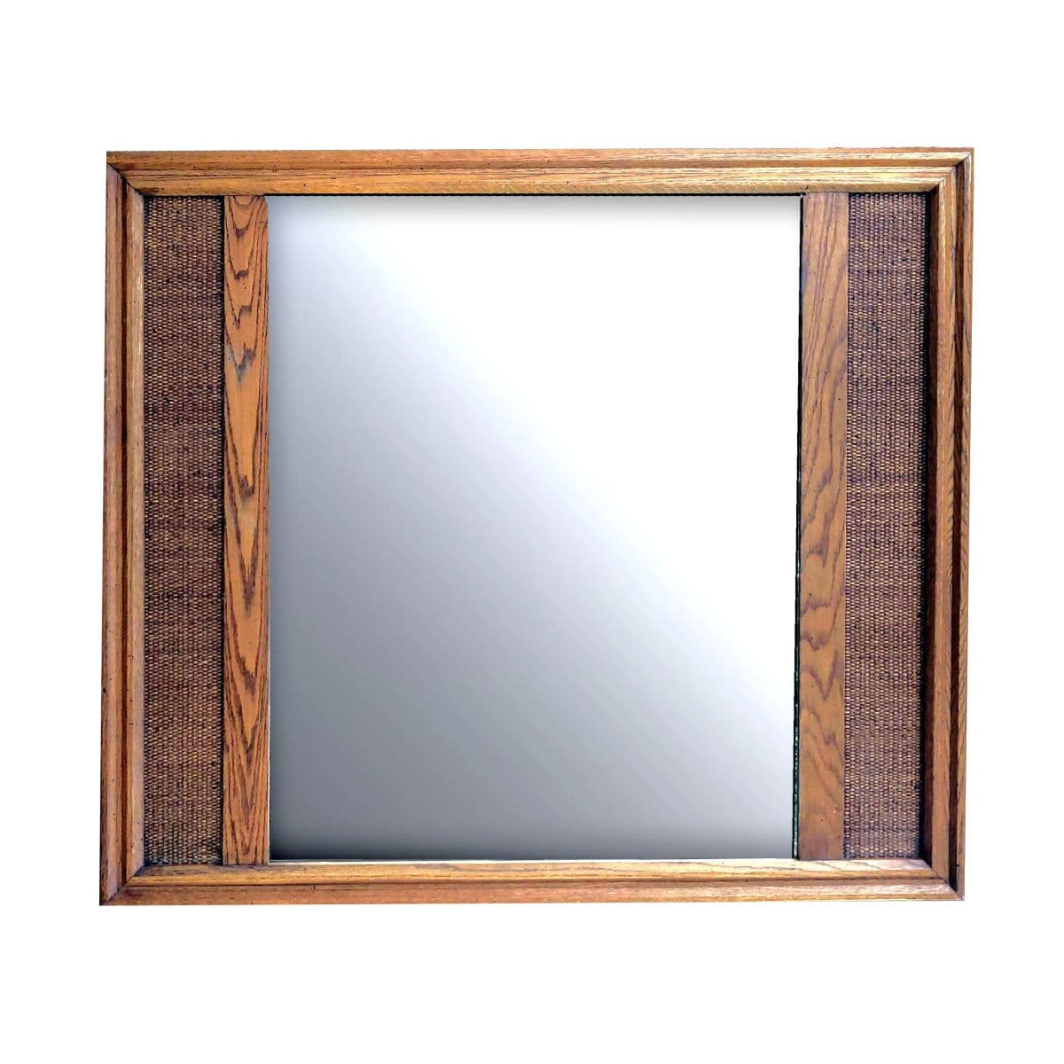 Monumental Mid-Century Modern Russel White for Conant Ball Solid Maple Framed Wall Mirror - Thumbnail 3