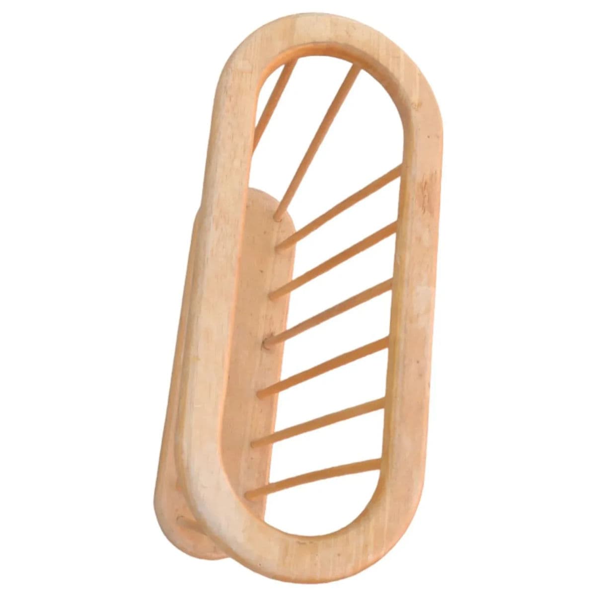 1970s MCM Bleached Pine Wood Urmanoff Style Spindle Magazine Rack - Thumbnail 4