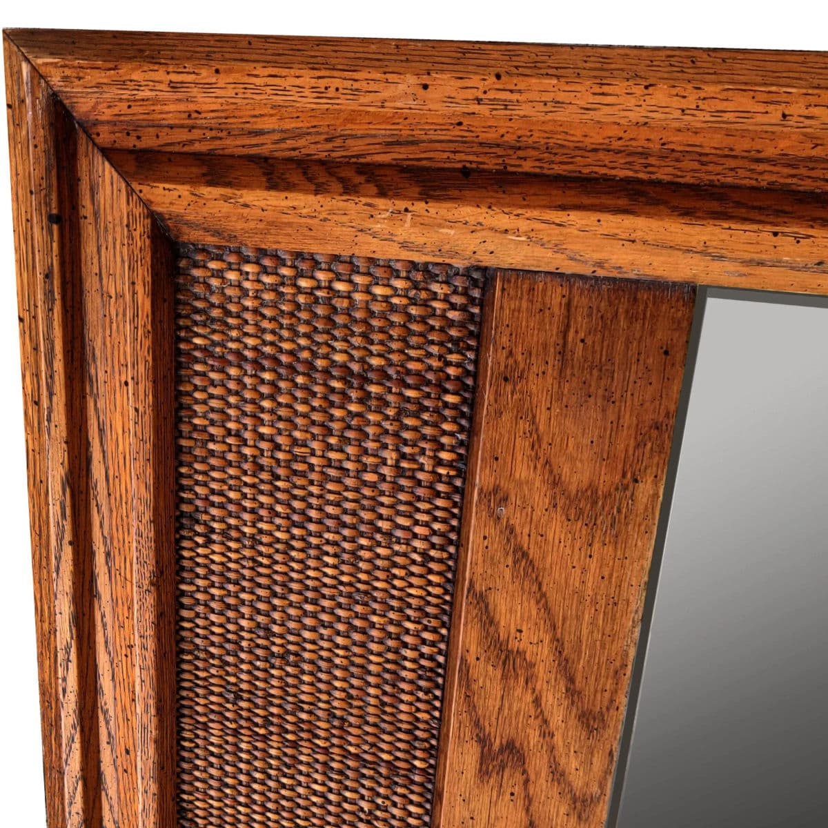 Monumental Mid-Century Modern Russel White for Conant Ball Solid Maple Framed Wall Mirror - Thumbnail 8