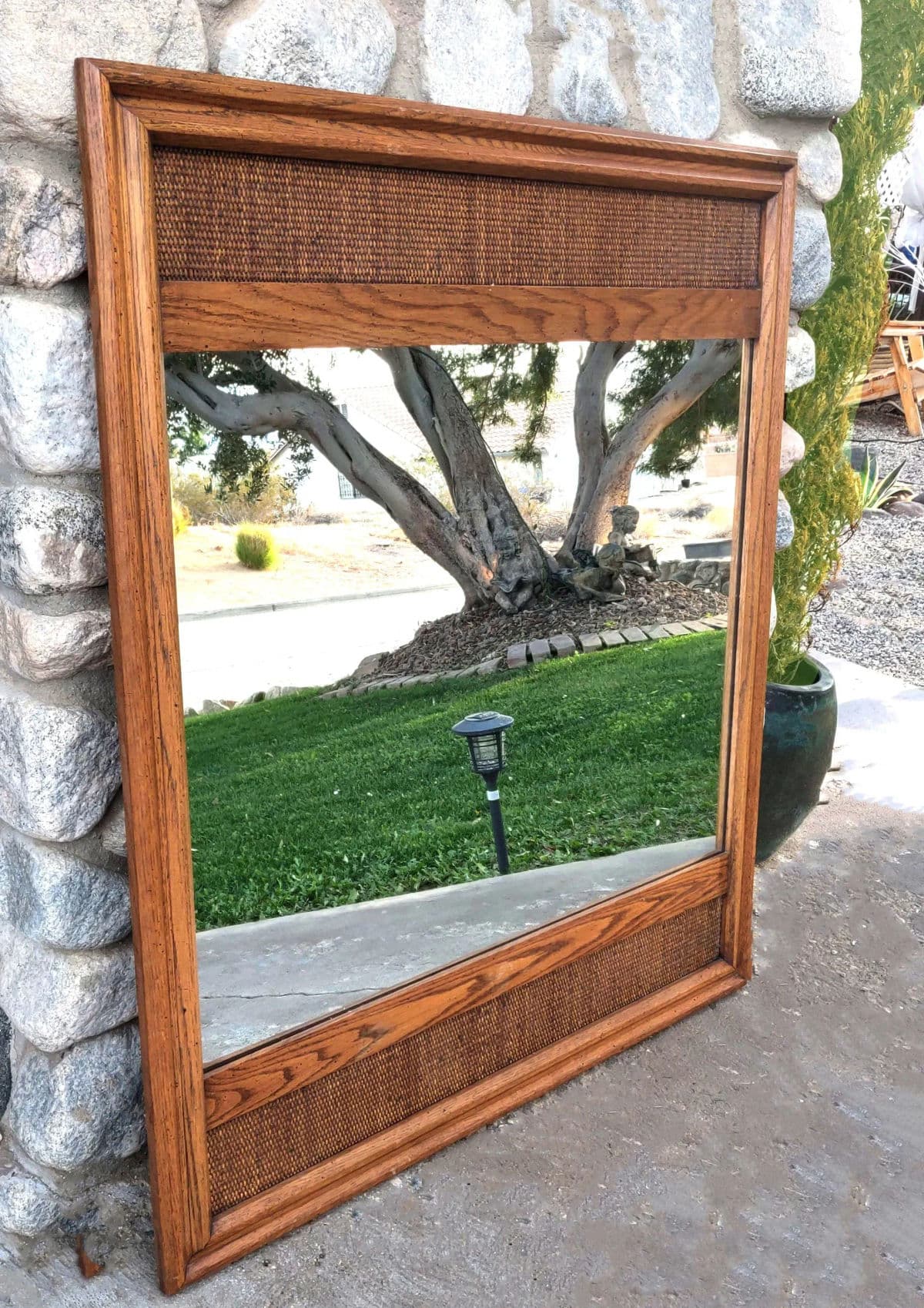 Monumental Mid-Century Modern Russel White for Conant Ball Solid Maple Framed Wall Mirror - Thumbnail 10