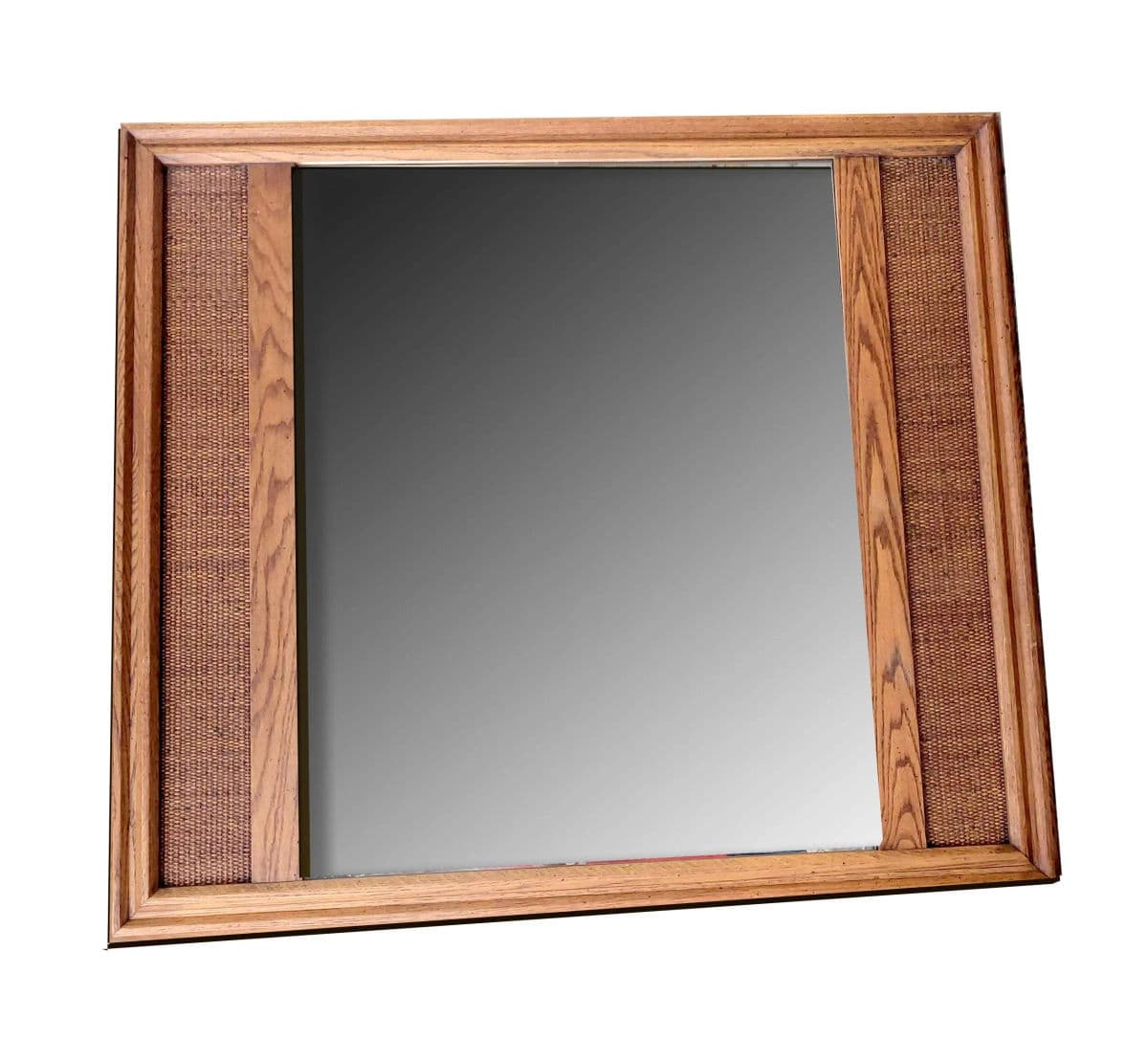 Monumental Mid-Century Modern Russel White for Conant Ball Solid Maple Framed Wall Mirror - Thumbnail 4