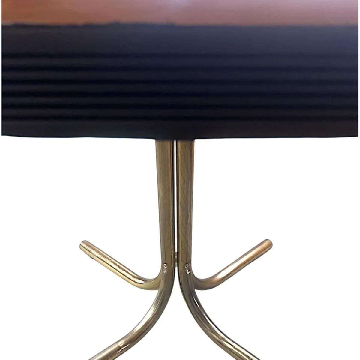 1980s Mid-Century Modernist Octagonal Glass & Wood Game / Dining Table With Brass Base - Thumbnail 3