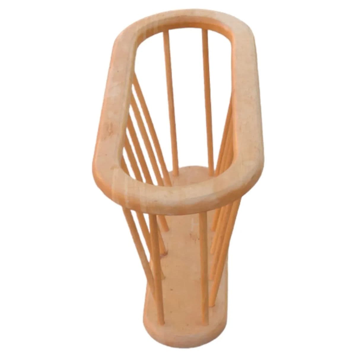 1970s MCM Bleached Pine Wood Urmanoff Style Spindle Magazine Rack - Thumbnail 3