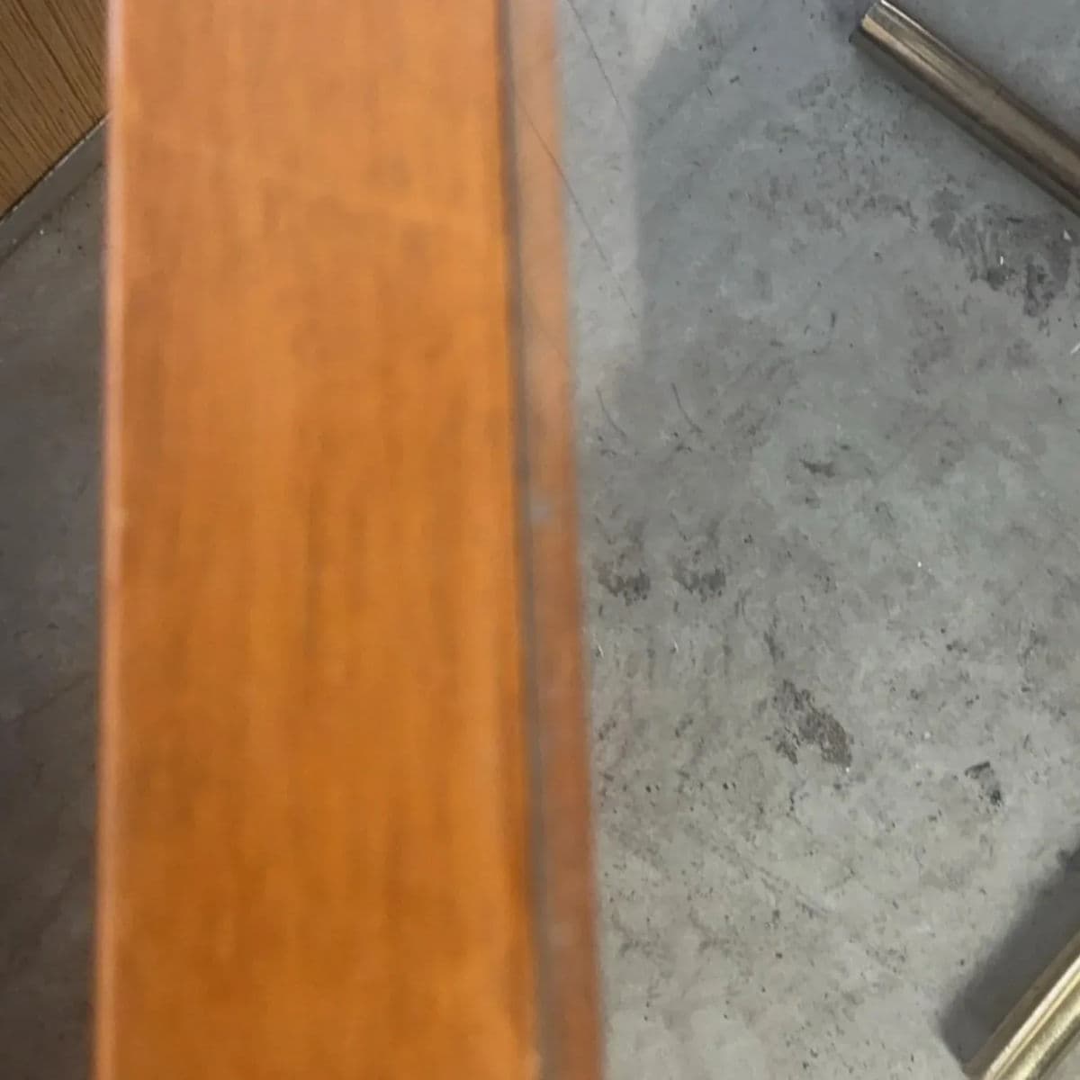 1980s Mid-Century Modernist Octagonal Glass & Wood Game / Dining Table With Brass Base - Thumbnail 6