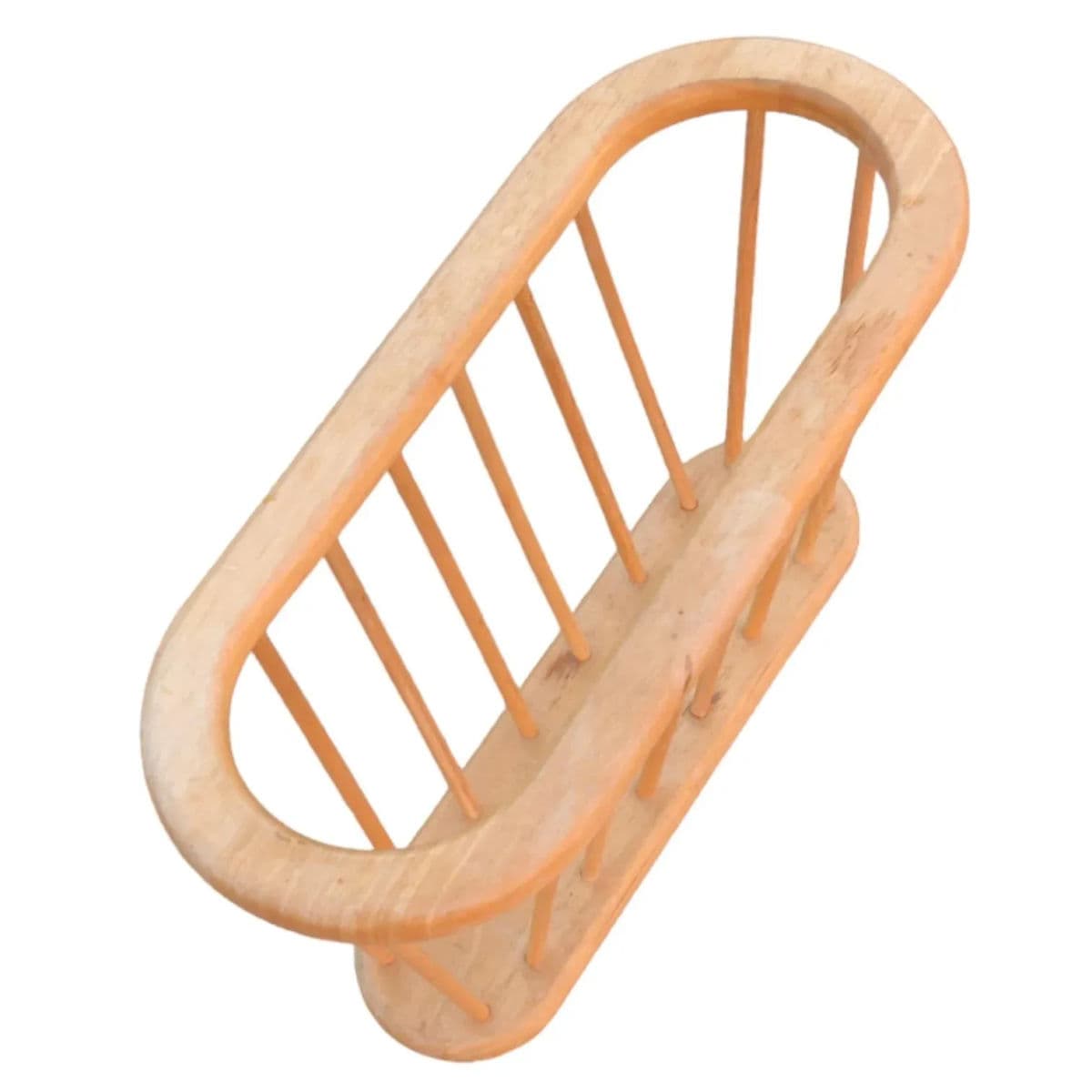 1970s MCM Bleached Pine Wood Urmanoff Style Spindle Magazine Rack - Thumbnail 5