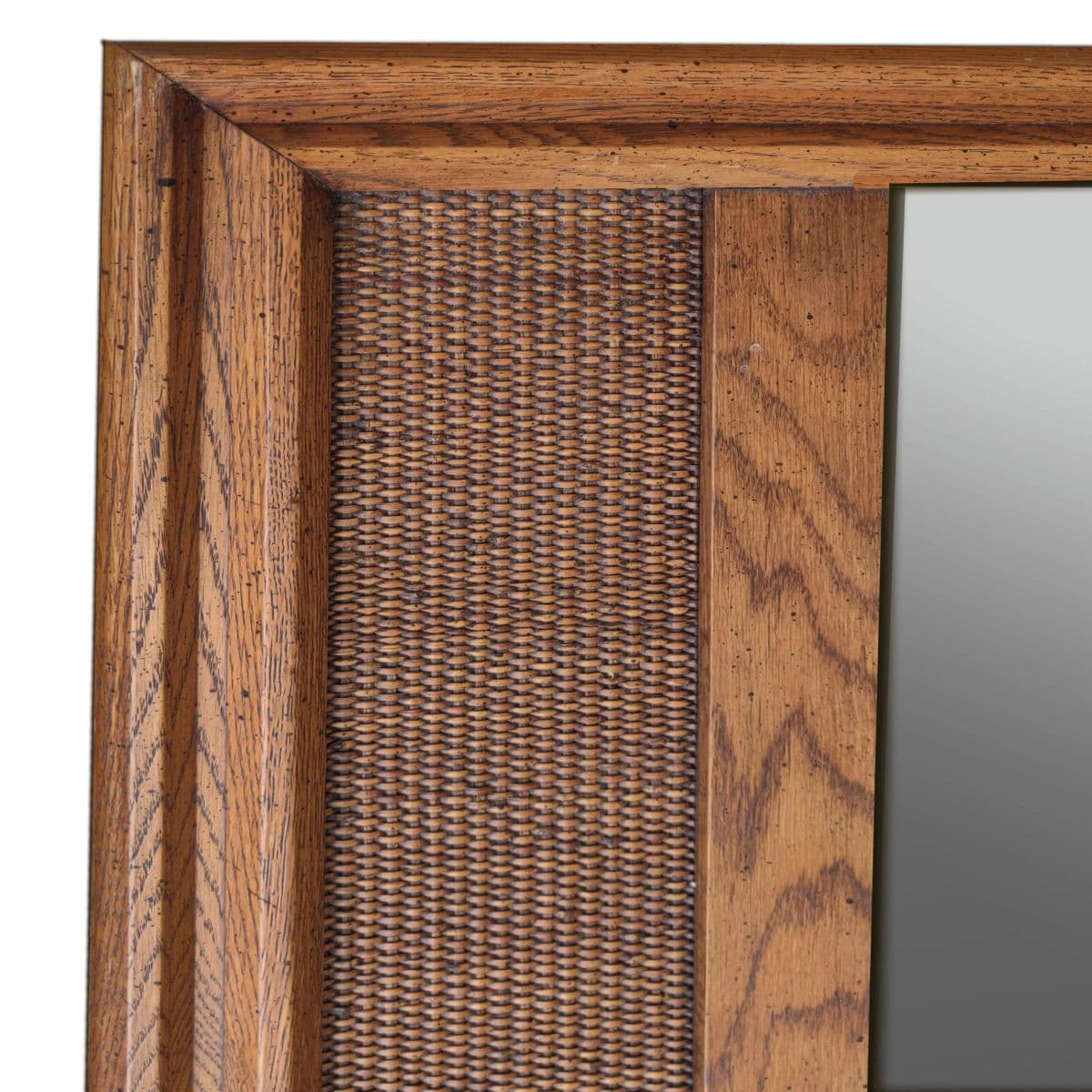 Monumental Mid-Century Modern Russel White for Conant Ball Solid Maple Framed Wall Mirror - Thumbnail 6