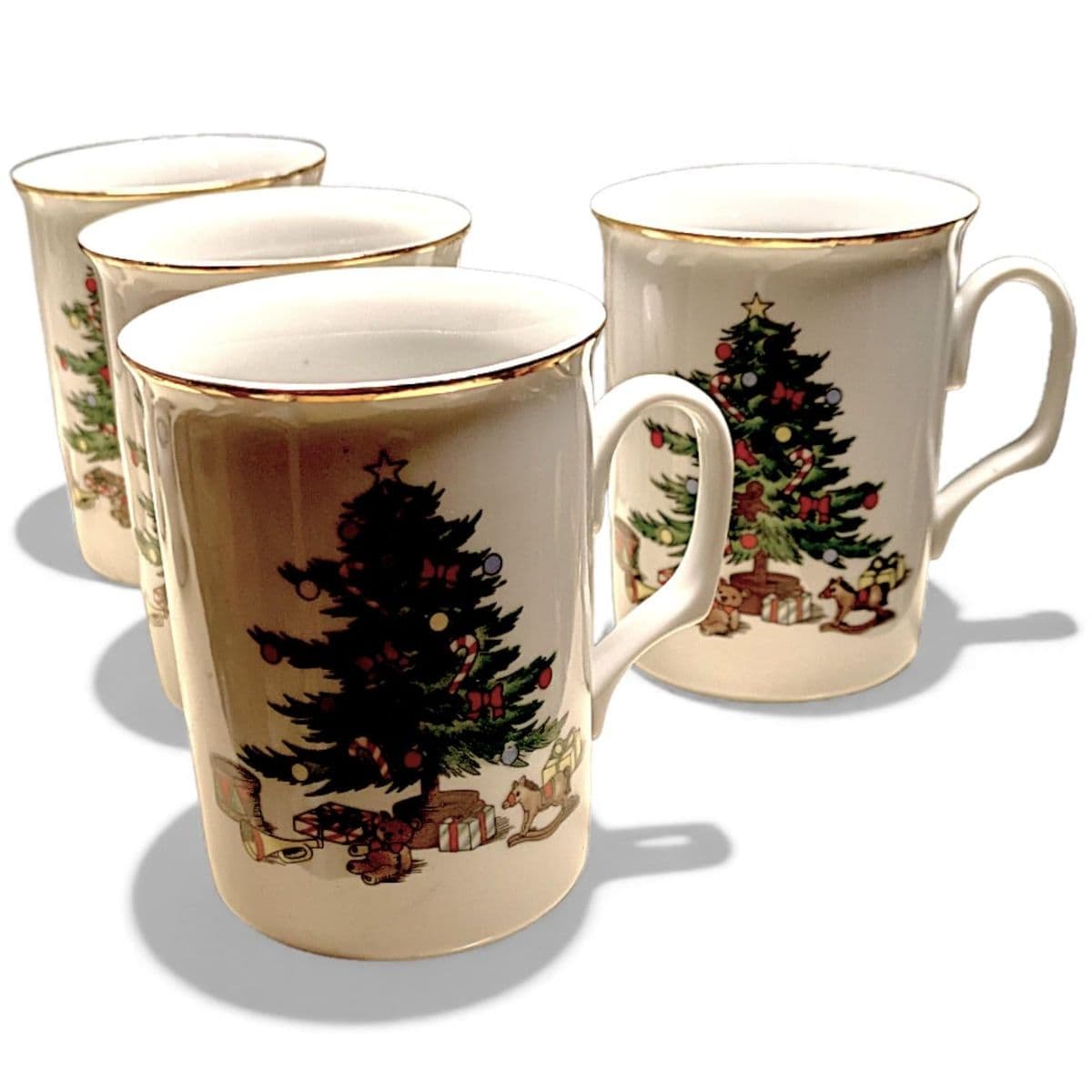 Late 20th Century Gibson Holiday Charm Holly Berry Dinnerware Place Setting for 4 - Set of 33 Pieces - Thumbnail 15