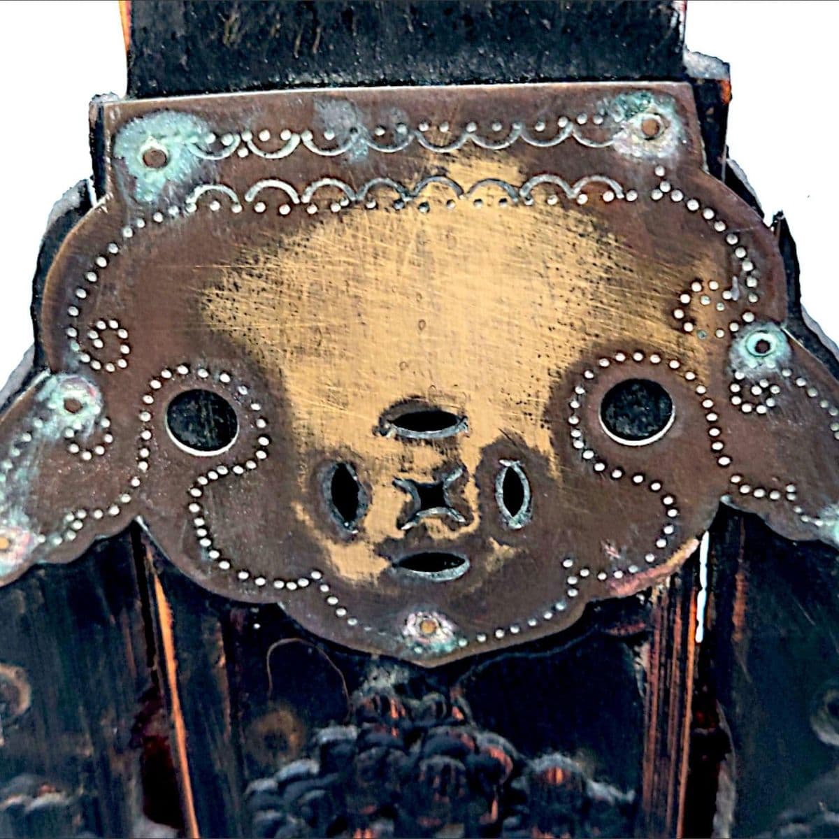 1950's 3 Tiered Octagonal Brass Handled Chinese Wedding Basket - Thumbnail 16