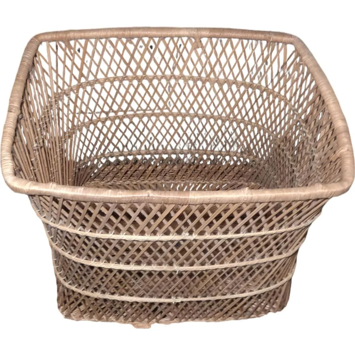 Mid-Century Bohemian Chic Casual Buri Rattan Rectangular Coffee Table - Thumbnail 7