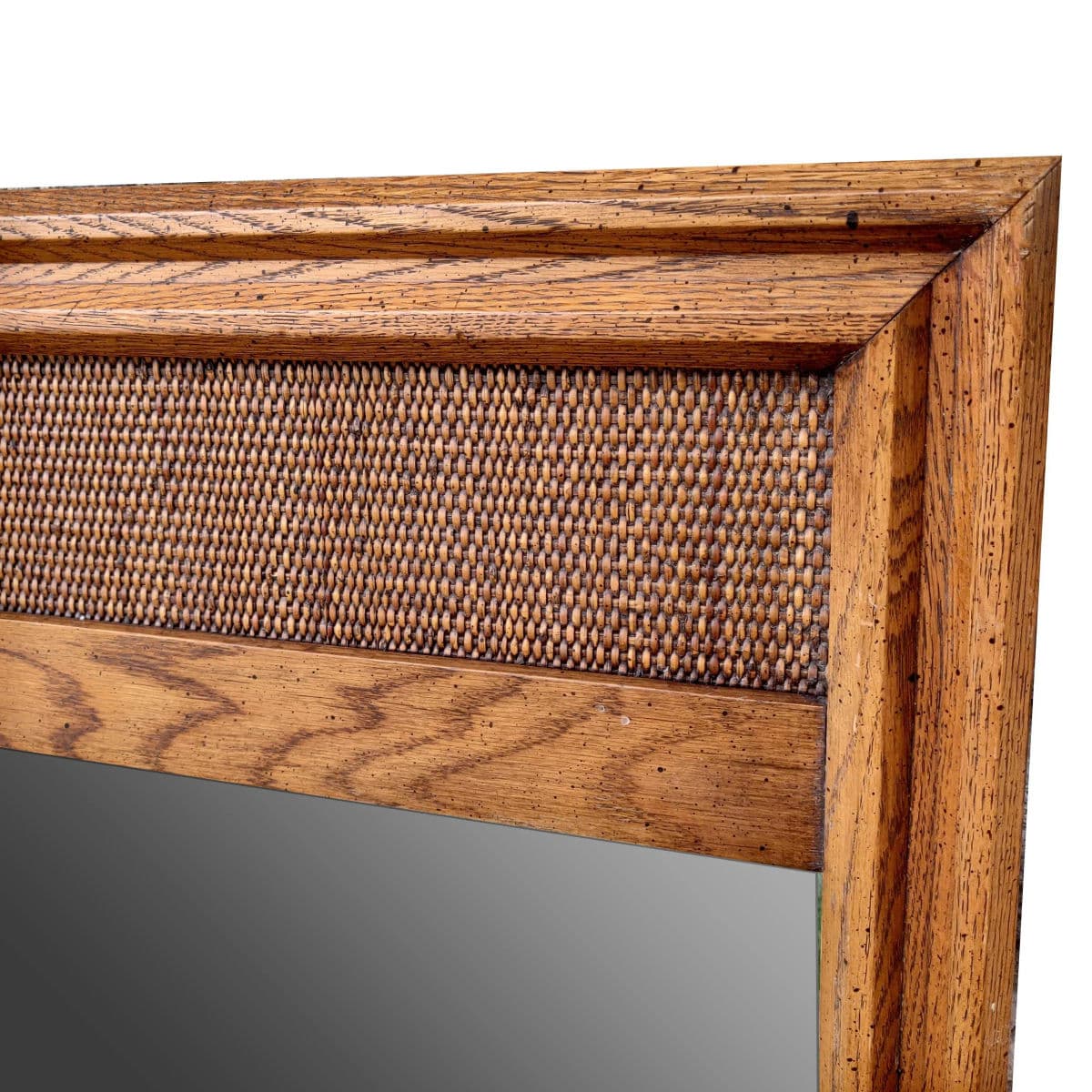 Monumental Mid-Century Modern Russel White for Conant Ball Solid Maple Framed Wall Mirror - Thumbnail 7