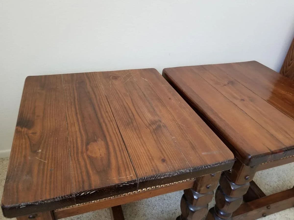 20th C English Dark Walnut Rustic Bobbin Turned Side Table - Thumbnail 3