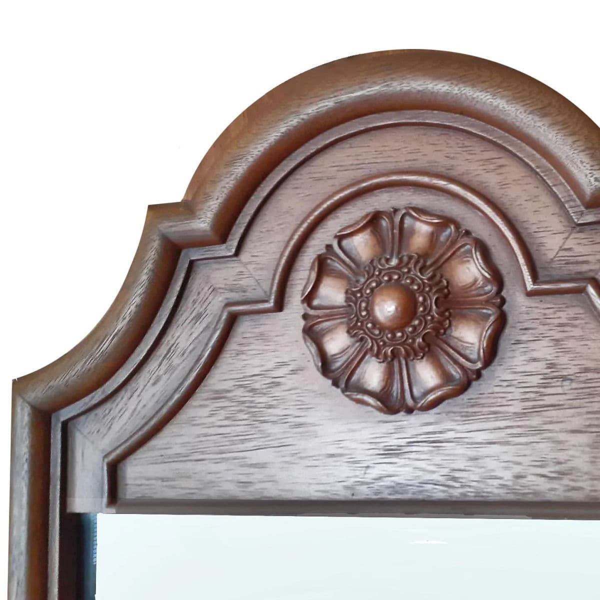 German Baroque Revival Tilting Resin Walnut Framed Dresser Mirrors - a Pair - Thumbnail 3