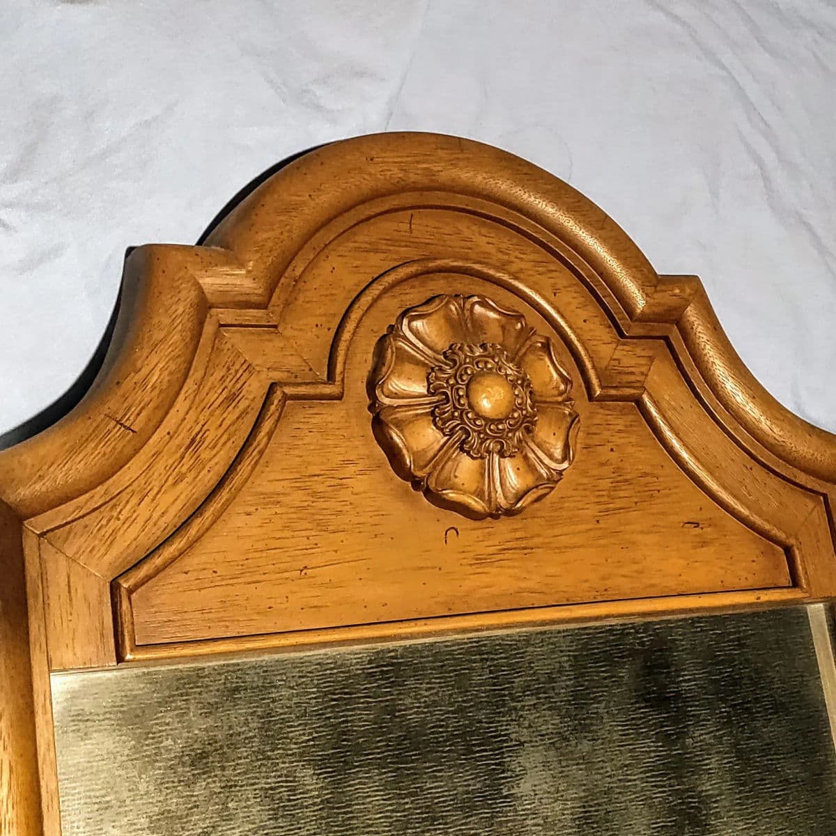 German Baroque Revival Tilting Resin Walnut Framed Dresser Mirrors - a Pair - Thumbnail 8