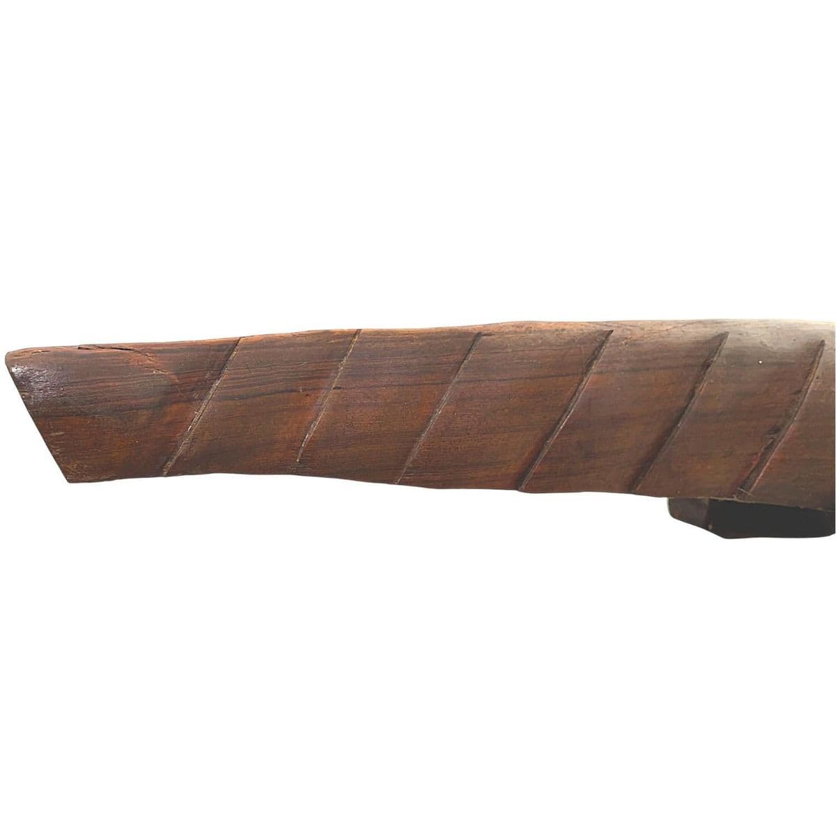 Extraordinary3.5 Foot Hand Sculpted Tribal Style Wooden Alligator Statue - Thumbnail 12